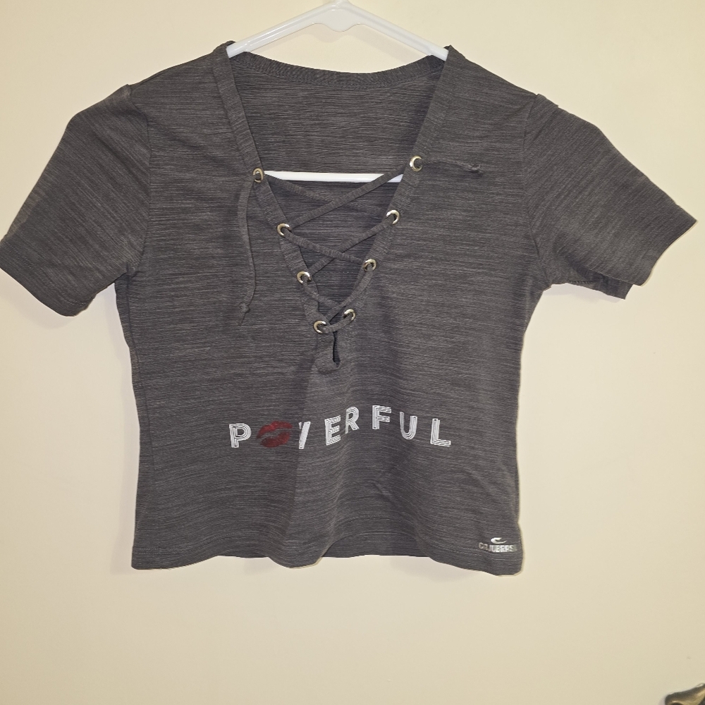 Cajubrasil Powerful Workout Crop Top Size: Small